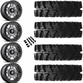 14" Fuel Anza Beadlock D918 Anthracite & 30" EFX MotoSlayer Wheel and Tire Package