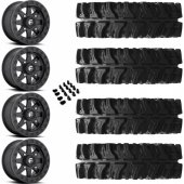 14" Fuel Maverick Beadlock D936 Black & 30" EFX MotoSlayer Wheel and Tire Package