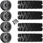 14" Fuel Vector Beadlock D920 Black & 30" EFX MotoSlayer Wheel and Tire Package