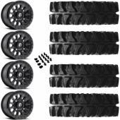 14" Fuel Vector D579 Black & 28" EFX MotoSlayer Wheel and Tire Package