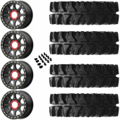 14" KMC KS234 Addict 2 Beadlock Black & 30" EFX MotoSlayer Wheel and Tire Package