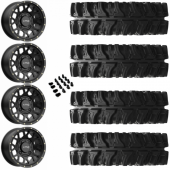14" KMC KS135 Grenade Black & 30" EFX MotoSlayer Wheel and Tire Package
