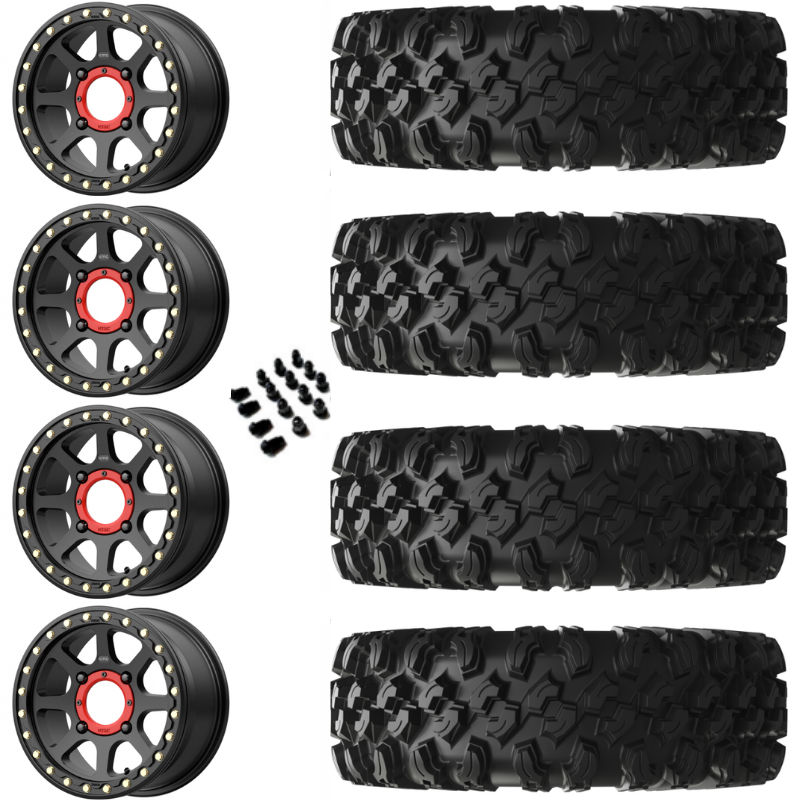 14" KMC KS234 Addict 2 Beadlock Black & 28" EFX MotoRavage XL Wheel and