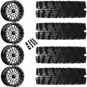 14" MSA M37 Brute Beadlock Black Machined & 30" EFX MotoSlayer Wheel and Tire Package