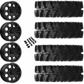 14" MSA M44 Cannon Beadlock Black & 30" EFX MotoSlayer Wheel and Tire Package