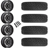 14" MSA M45 Portal Black Milled & 28" EFX Gripper R/T Wheel and Tire Package