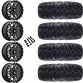 14" MSA M45 Portal Black Milled & 30" EFX MotoClaw Wheel and Tire Package