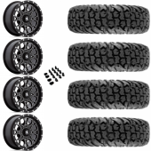 14" MSA M45 Portal Black Milled & 30" EFX MotoVator Wheel and Tire Package