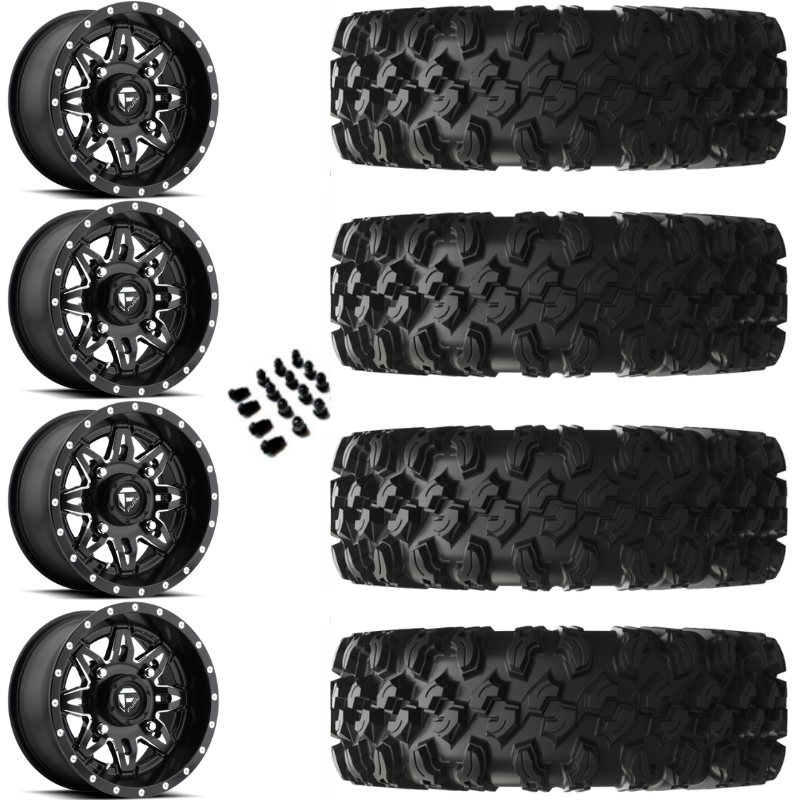 15" Fuel Lethal D567 Black & 32" EFX MotoRavage XL Wheel and Tire Package