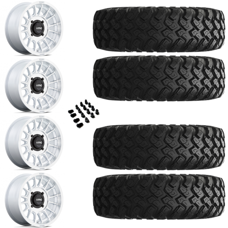 15" KMC KS138 Impact Machined & 30" EFX MotoRally Wheel and Tire Package