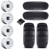 15" KMC KS138 Impact Machined & 32" EFX Sandslinger Wheel and Paddle Tire Package