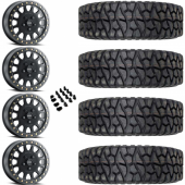 15" Method MR401 Beadlock Black 5x4.5 & 32" GMZ Ivan Stewart Wheel and Tire Package