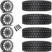 15" Method MR401 Beadlock Titanium 5x4.5 & 32" GMZ Ivan Stewart Wheel and Tire Package