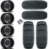 15" Method MR406 Beadlock Black & 33" Tensor Sand Series Wheel and Paddle Tire Package