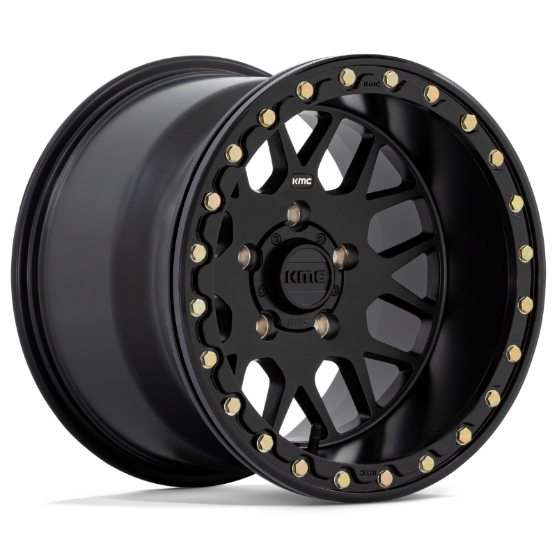 KMC KS235 Grenade Beadlock Wheel 5 Lug Satin Black