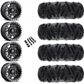 15" Fuel Anza D557 Black & 28" EFX MotoMTC Wheel and Tire Package