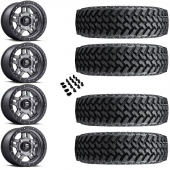 15" Fuel Anza D558 Anthracite & 30" Nitto Trail Grappler SxS Wheel and Tire Package