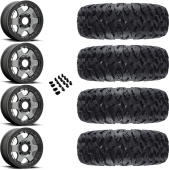 15" Fuel Block D923 Beadlock Anthracite & 28" EFX MotoClaw Wheel and Tire Package
