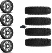 15" Fuel Block D923 Beadlock Anthracite & 32" EFX MotoVator R/T Wheel and Tire Package