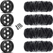 15" Fuel Block D922 Beadlock Black & 28" EFX MotoMTC Wheel and Tire Package