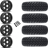 15" Fuel Block D922 Beadlock Black & 32" EFX MotoHammer Wheel and Tire Package