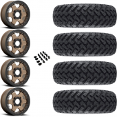 15" Fuel Block D924 Beadlock Bronze & 32" EFX MotoHammer Wheel and Tire Package