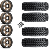 15" Fuel Block D924 Beadlock Bronze & 32" Nitto Trail Grappler SxS Wheel and Tire Package