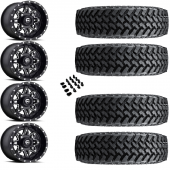 15" Fuel Lethal D567 Black Milled & 30" Nitto Trail Grappler SxS Wheel and Tire Package