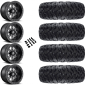 15" Fuel Maverick D928 Beadlock Milled Black & 31" EFX MotoClaw Wheel and Tire Package