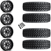 15" Fuel Maverick D538 Black Milled & 30" Nitto Trail Grappler SxS Wheel and Tire Package