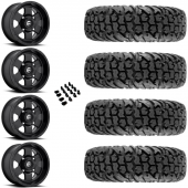 15" Fuel Podium D618 Black & 30" EFX MotoVator Wheel and Tire Package