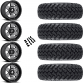 15" Fuel Podium D619 Anthracite & 30" EFX MotoHammer Wheel and Tire Package