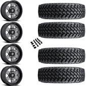 15" Fuel Podium D619 Anthracite & 30" Nitto Trail Grappler SxS Wheel and Tire Package