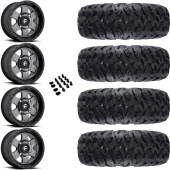 15" Fuel Podium D619 Anthracite & 31" EFX MotoClaw Wheel and Tire Package