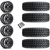 15" Fuel Vector D579 Black & 30" Nitto Trail Grappler SxS Wheel and Tire Package