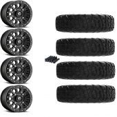15" Fuel Vector D920 Beadlock Black & 32" EFX MotoVator R/T Wheel and Tire Package