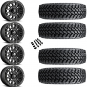 15" Fuel Vector D920 Beadlock Black & 32" Nitto Trail Grappler SxS Wheel and Tire Package