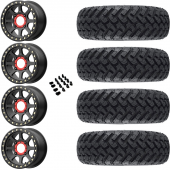15" KMC KS234 Addict 2 Beadlock Black & 30" EFX MotoHammer Wheel and Tire Package