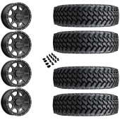 15" KMC KS134 Addict 2 Black & 30" Nitto Trail Grappler SxS Wheel and Tire Package