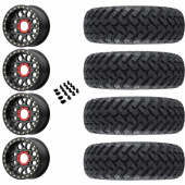 15" KMC KS235 Grenade Beadlock Black & 30" EFX MotoHammer Wheel and Tire Package
