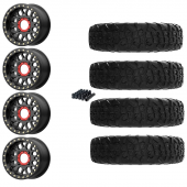 15" KMC KS235 Grenade Beadlock Black & 32" EFX MotoVator R/T Wheel and Tire Package