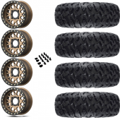 15" KMC KS235 Grenade Beadlock Bronze & 28" EFX MotoClaw Wheel and Tire Package