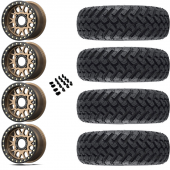 15" KMC KS235 Grenade Beadlock Bronze & 30" EFX MotoHammer Wheel and Tire Package