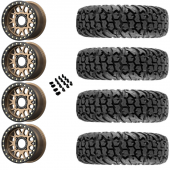 15" KMC KS235 Grenade Beadlock Bronze & 32" EFX MotoVator Wheel and Tire Package