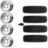 15" KMC KS234 Addict 2 Beadlock Machine & 32" EFX MotoVator R/T Wheel and Tire Package