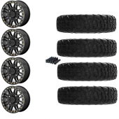 15" KMC KS250 Cage Beadlock Black & 32" EFX MotoVator R/T Wheel and Tire Package
