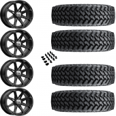15" MSA M12 Diesel Black & 30" Nitto Trail Grappler SxS Wheel and Tire Package