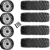 15" MSA M38 Brute Black Machine & 30" EFX MotoRavage Wheel and Tire Package