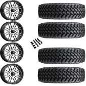 15" MSA M38 Brute Black Machined & 30" Nitto Trail Grappler SxS Wheel and Tire Package