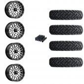 15" MSA M38 Brute Black/Machined & 30" Fuel Gripper UTV Wheel and Tire Package